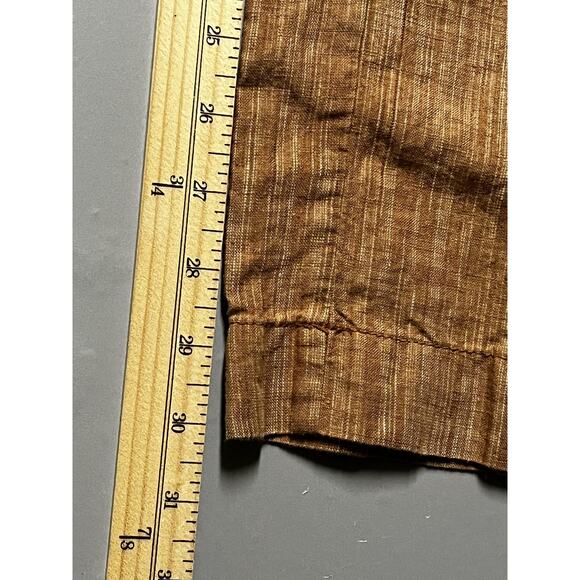 Athleta Cabo Linen Textured Wide Leg Pants Womens 0 Brown Elastic Waist Pull On - Picture 11 of 12